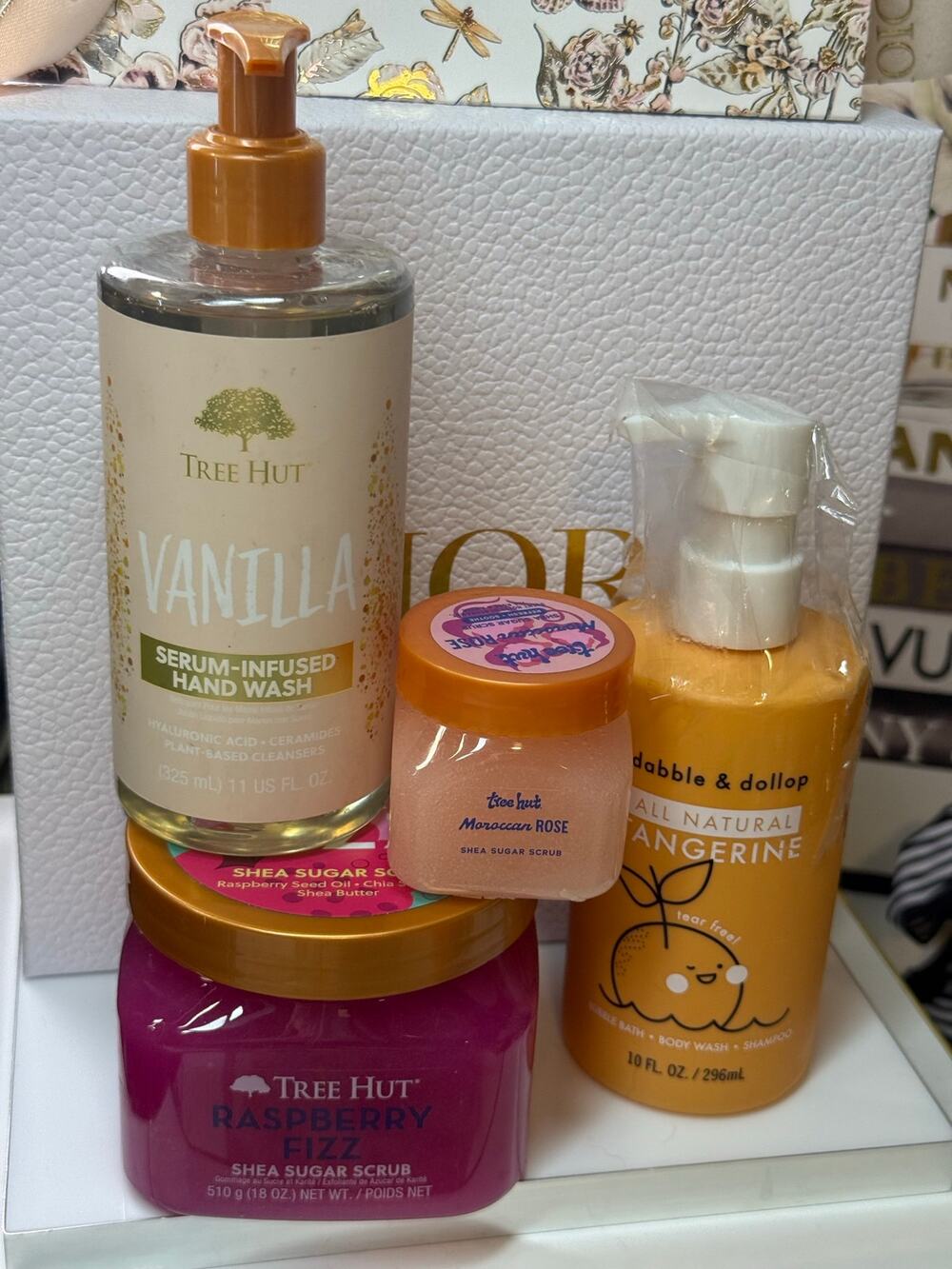 Tree Hut AND dabble & dollop BUNDLE -Hand Wash, Shea Sugar Scrub & Body Wash-NEW